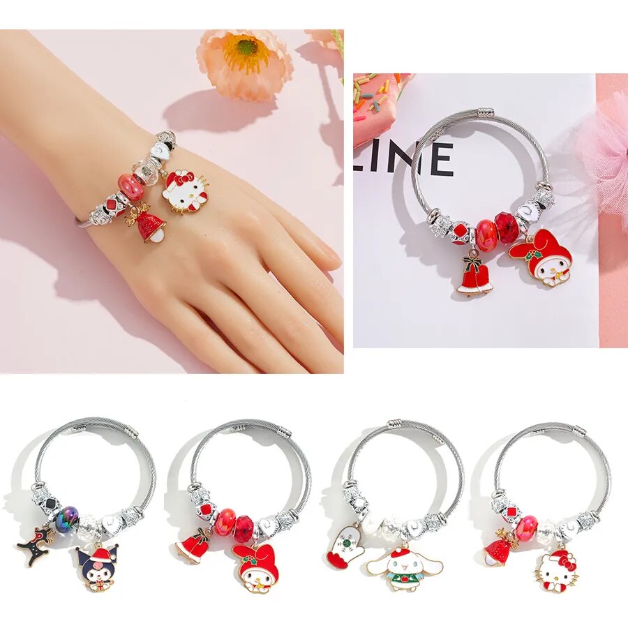 Sanrio Christmas Beaded Bracelet