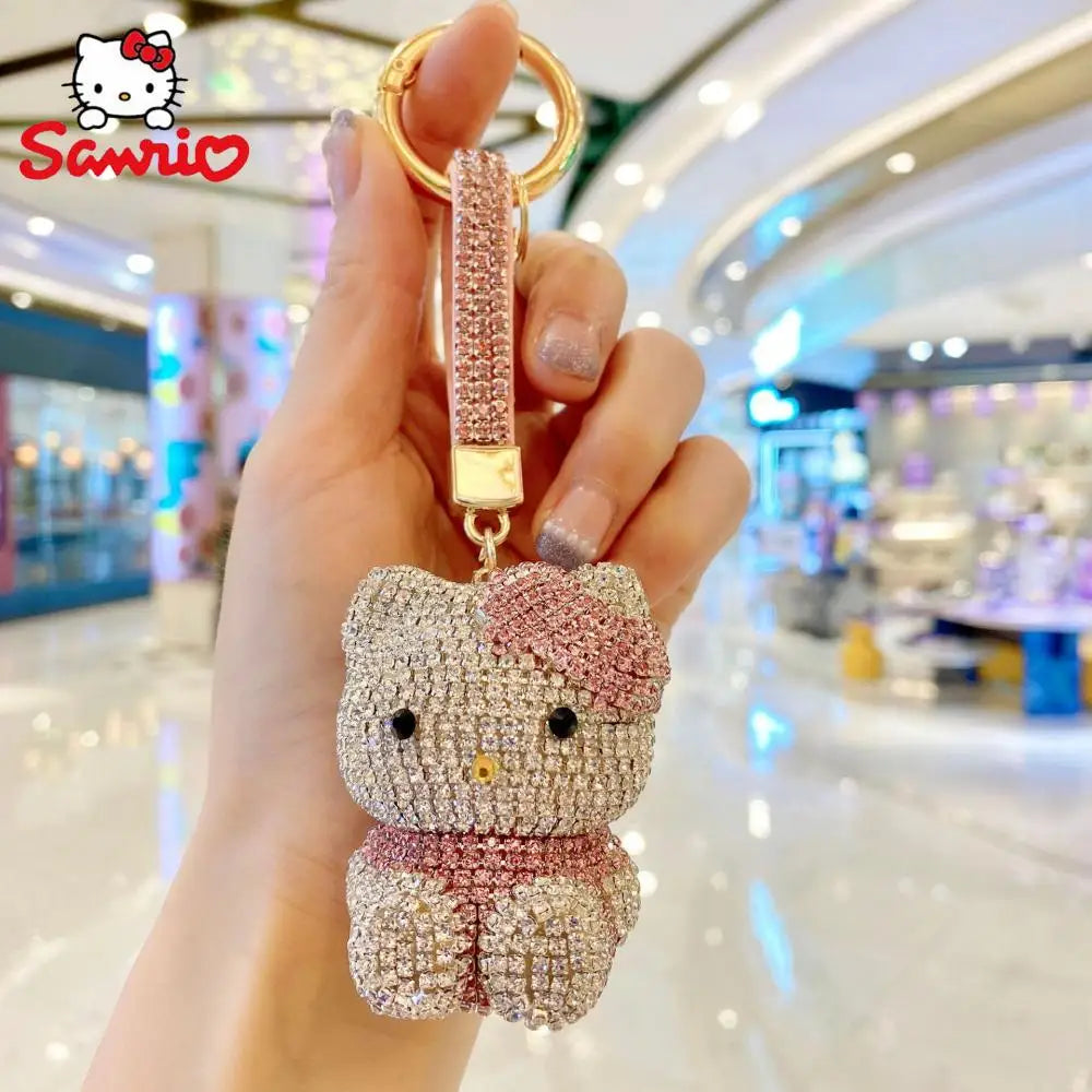 Hello Kitty Bling Rhinestones Keychain