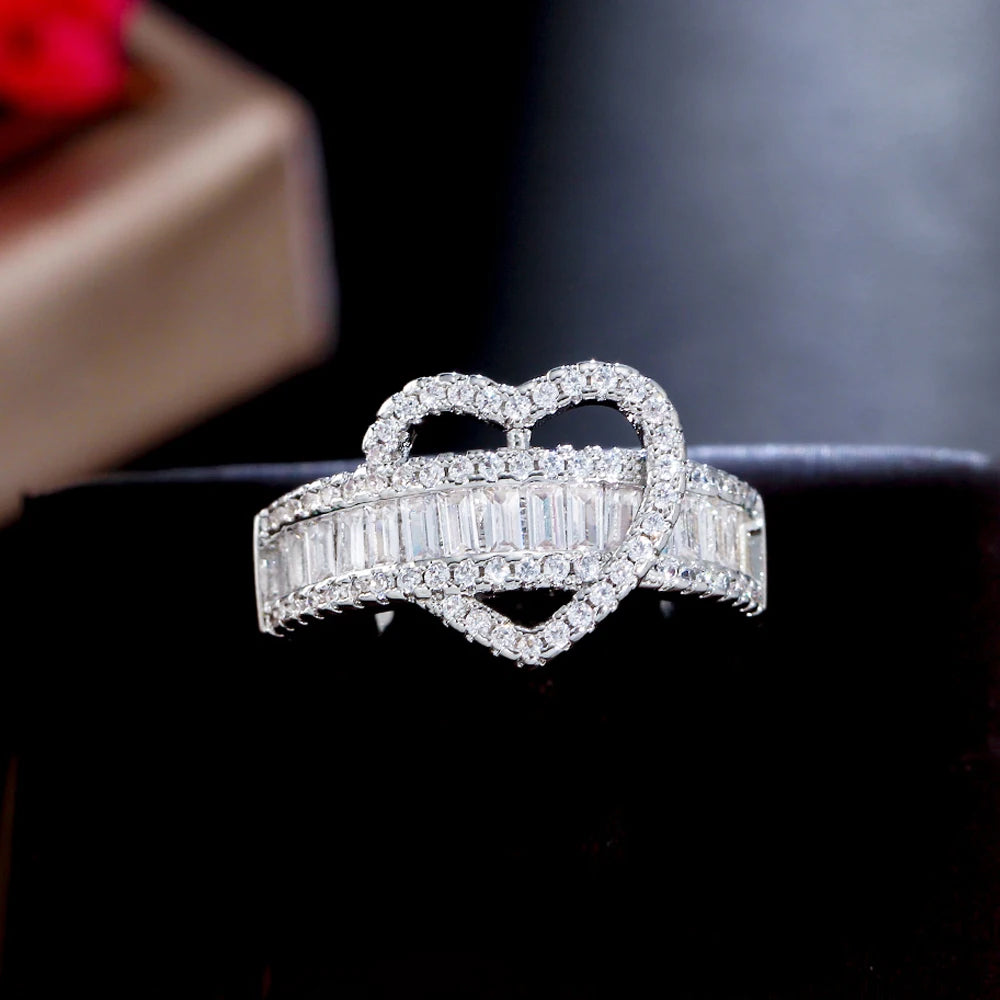 Jewelry Wedding Rings Heart Shaped Twisted