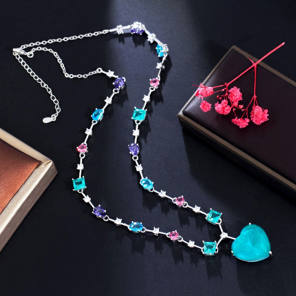 Blue Heart Necklace