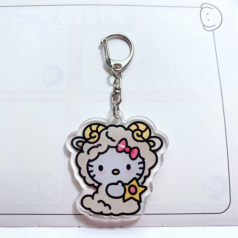 Zodiac Hello Kitty Keychain