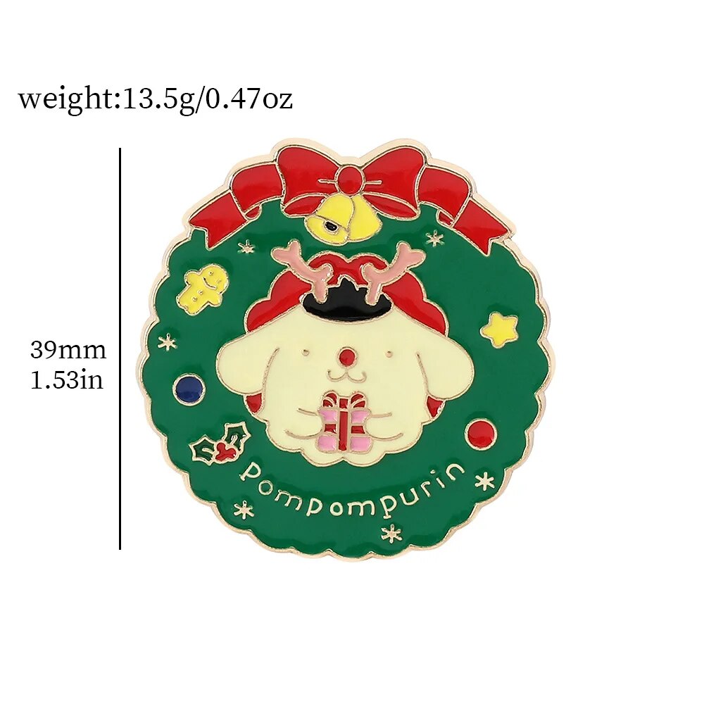 Kawaii Sanrio Christmas Lapel Pins