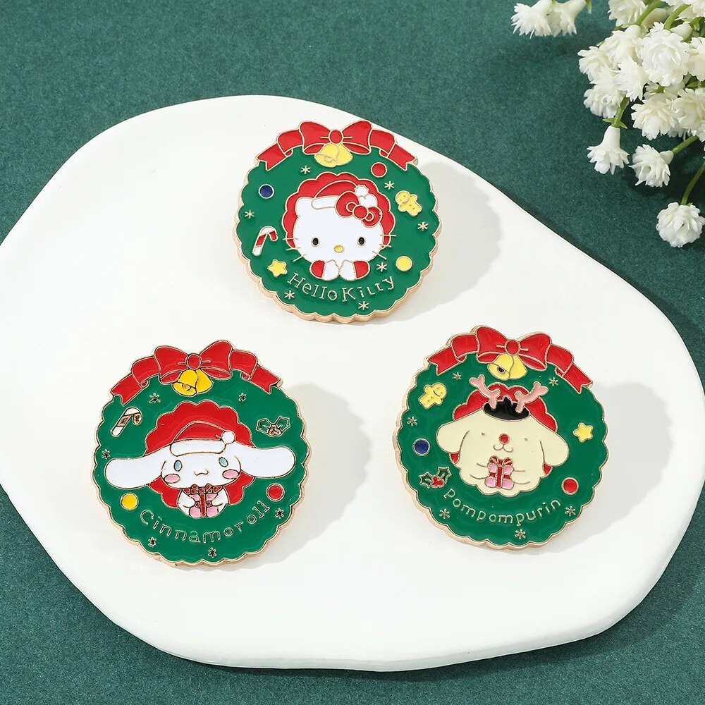 Kawaii Sanrio Christmas Lapel Pins