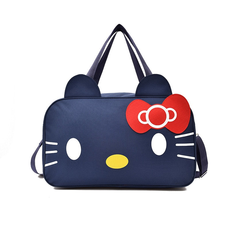 Hello Kitty travel bag Large capacity dark blue