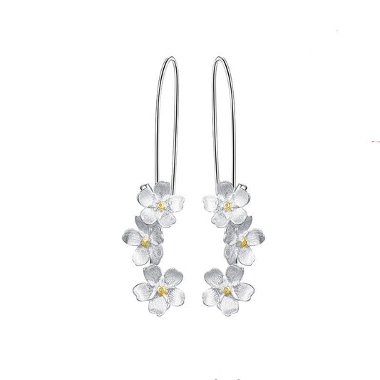 Wedding Fresh Flower Dangle Earrings