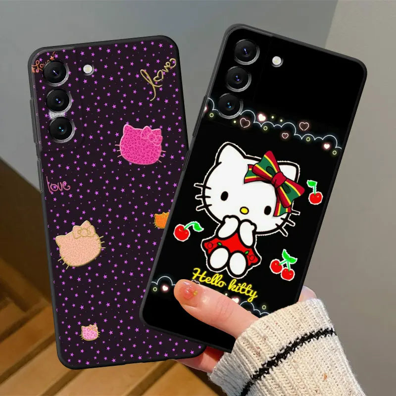 Hello Kitty Galaxy Phone Case | Black | Sleek & Anti-Scratch