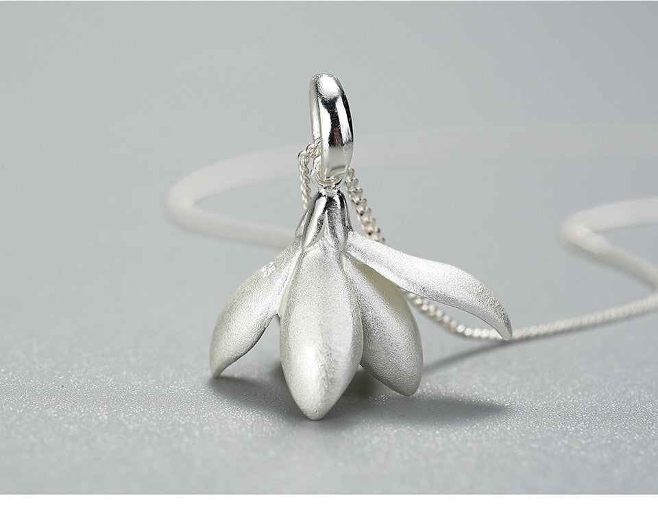 Elegant Magnolia Flower Pendant without Necklace