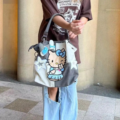 Hawaiian Hello Kitty Denim Bag | Cute Tote | Limited Edition