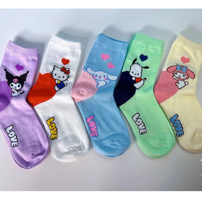 Sanrio Girl Socks 5 Pairs