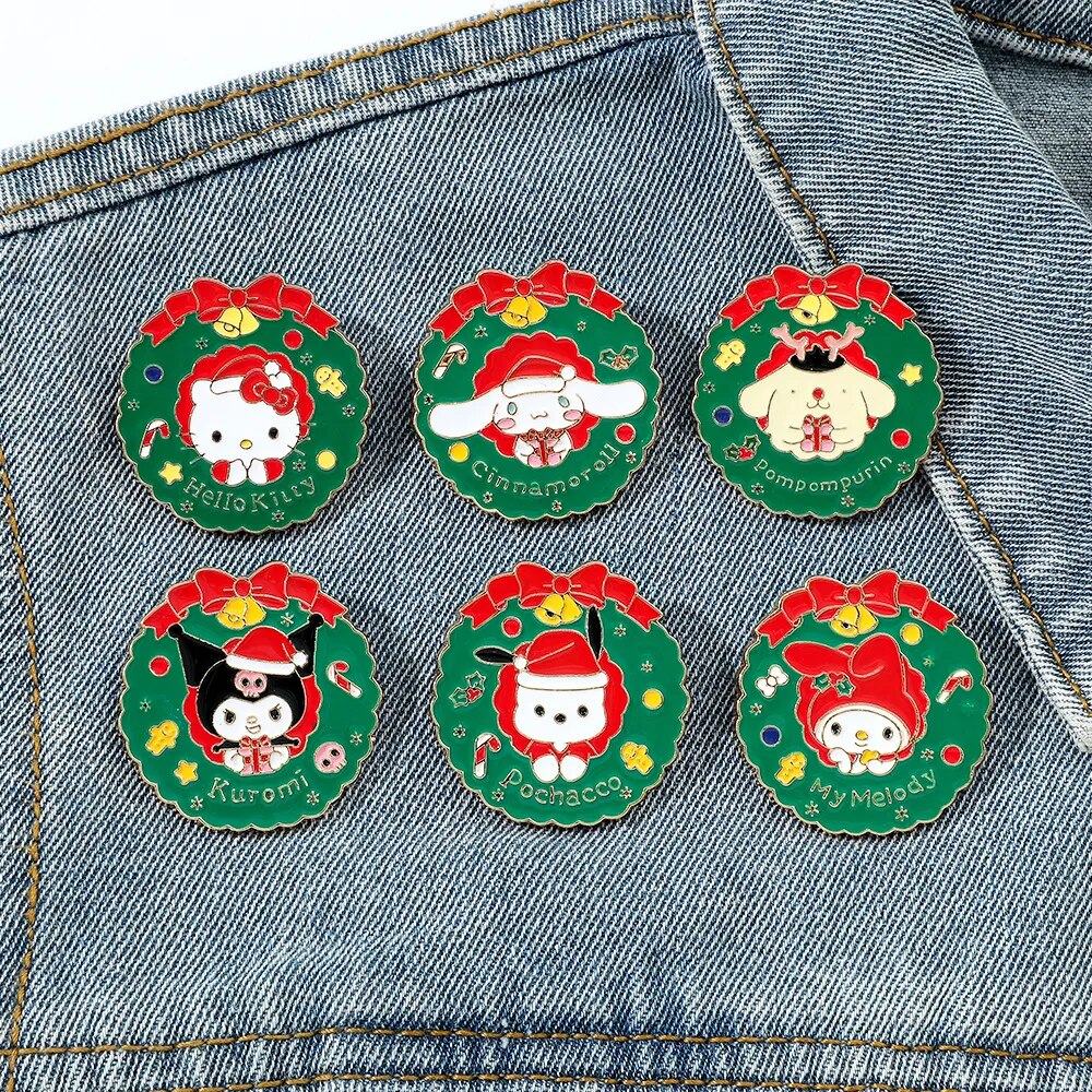 Kawaii Sanrio Christmas Lapel Pins