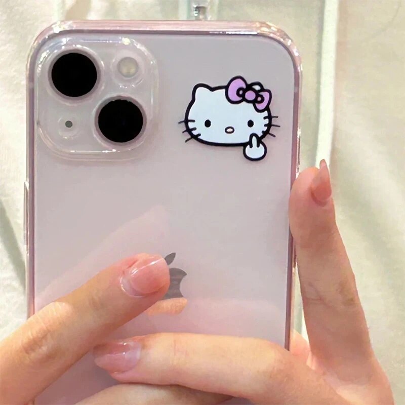 Hello Kitty Clear iPhone 14 Case | Silicone Cover | Stylish Protection