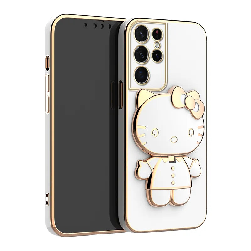 Hello Kitty Samsung A Case | Stylish Mirror Cover | Cute Accessories