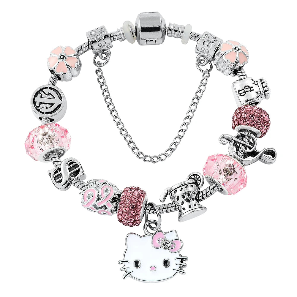 Cute Hello Kitty Charms Bracelet