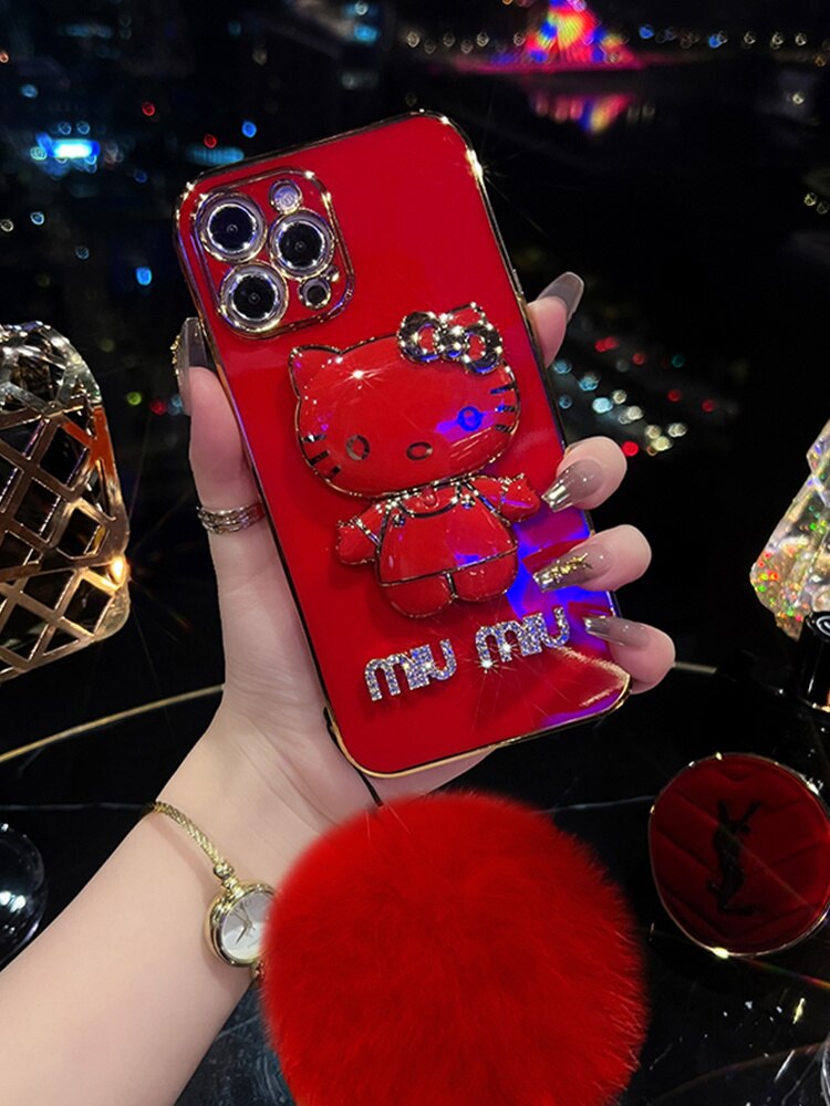 Hello Kitty Phone Case with Mirror | Stylish Protection | Durable Design