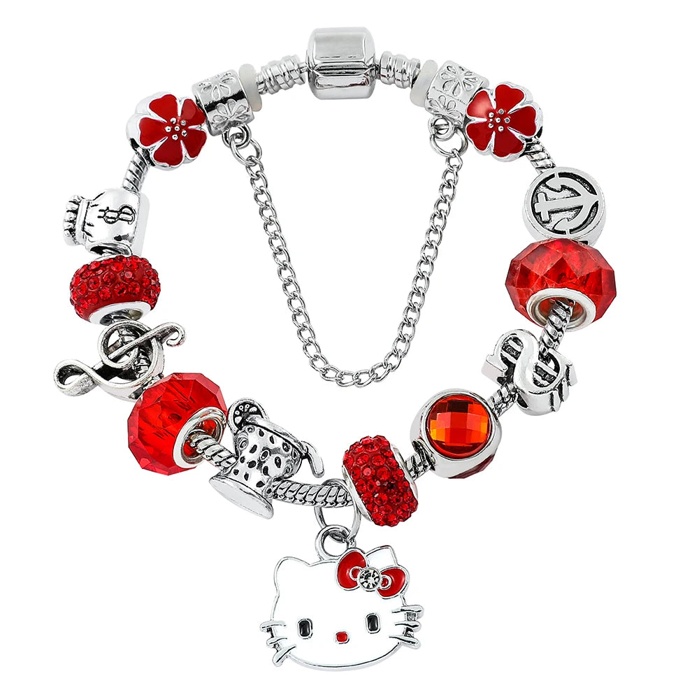 Cute Hello Kitty Charms Bracelet