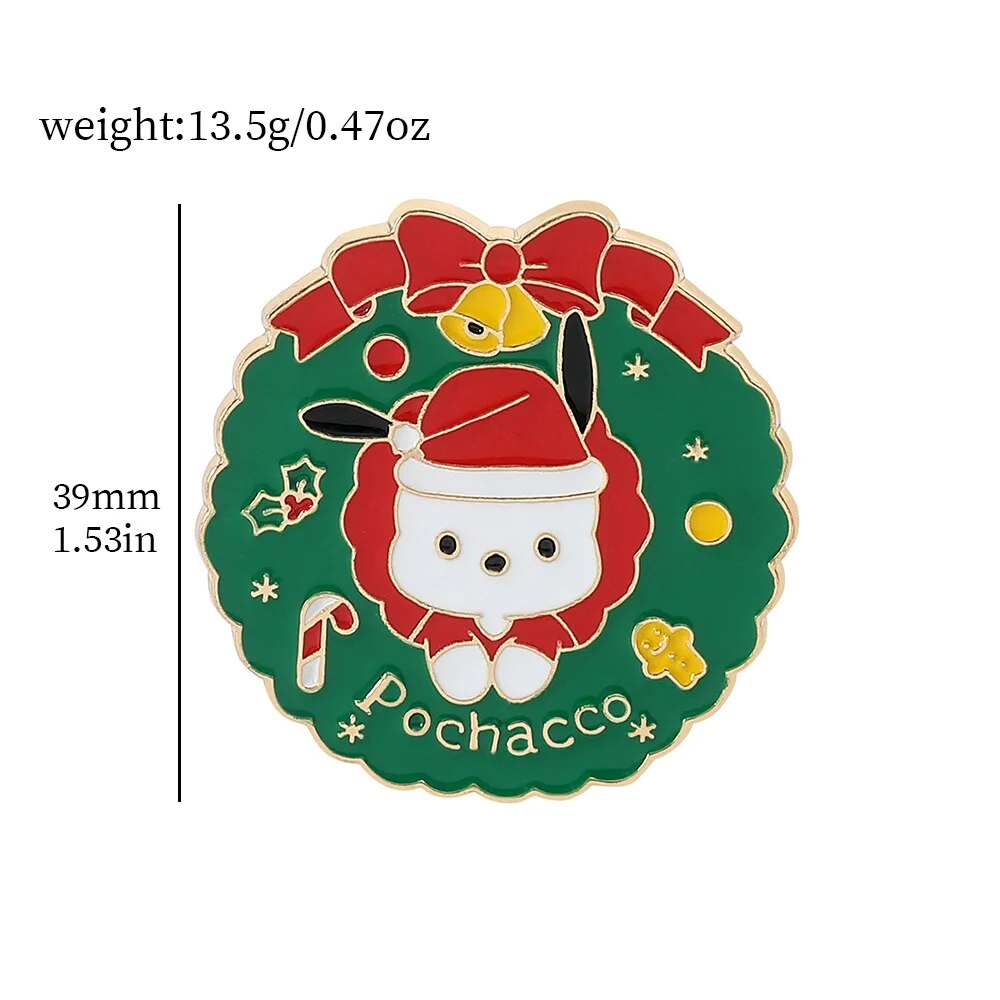 Kawaii Sanrio Christmas Lapel Pins