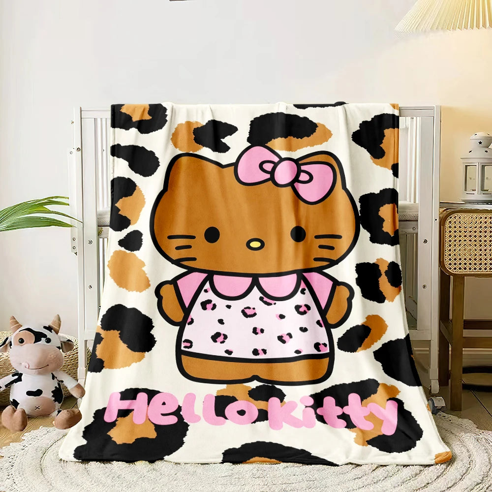 Summer Hello kitty Flannel Blanket