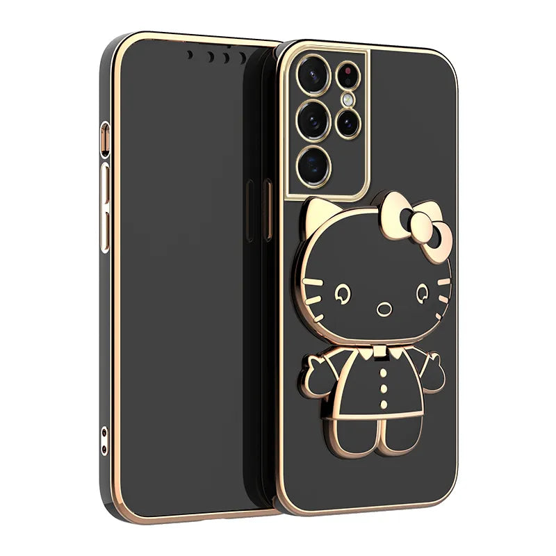 Hello Kitty Samsung A Case | Stylish Mirror Cover | Cute Accessories