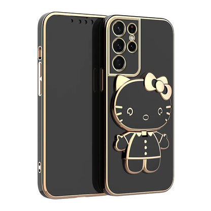 Hello Kitty Samsung A Case | Stylish Mirror Cover | Cute Accessories
