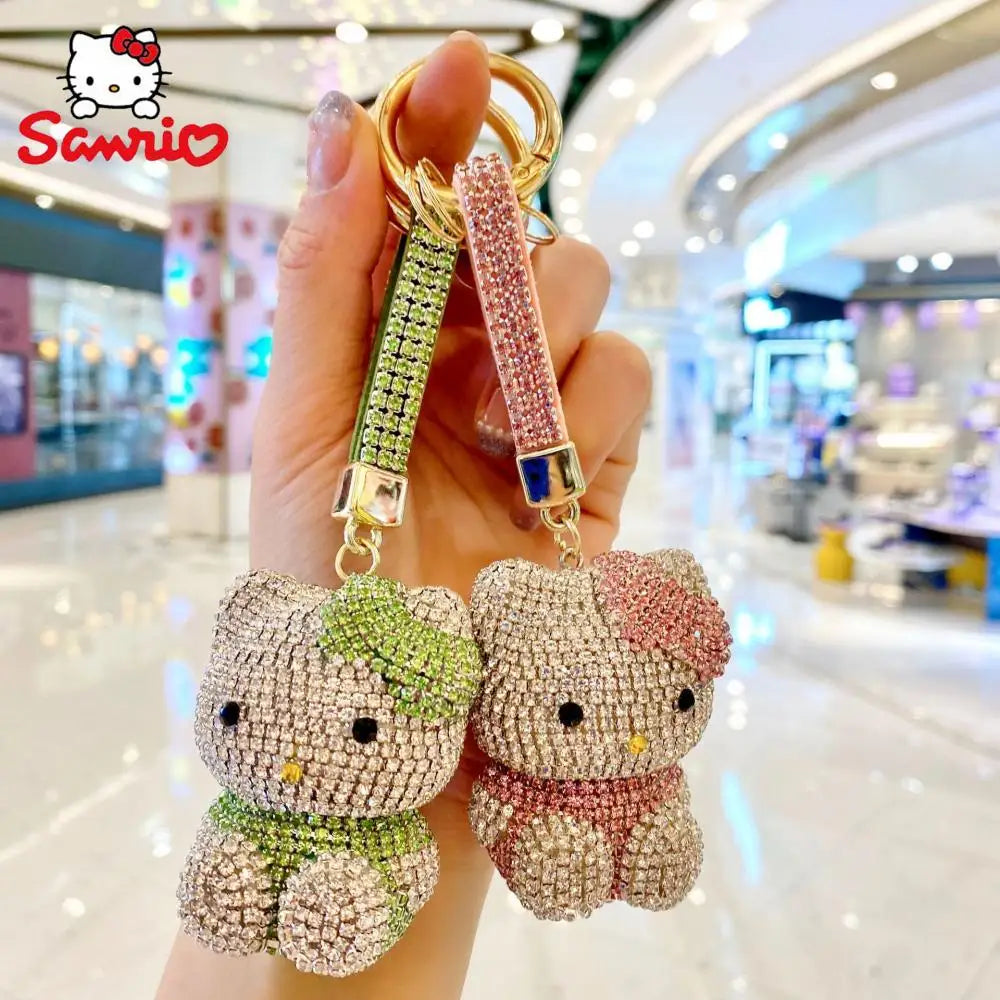 Hello Kitty Bling Rhinestones Keychain