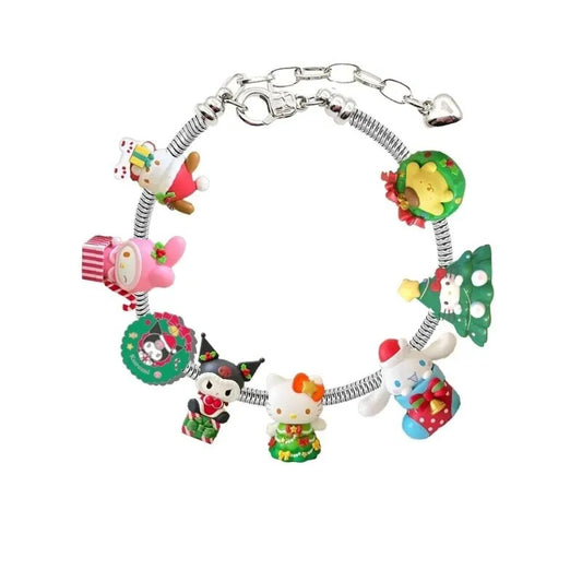 Sanrios Christmas Charm Beads Bracelet