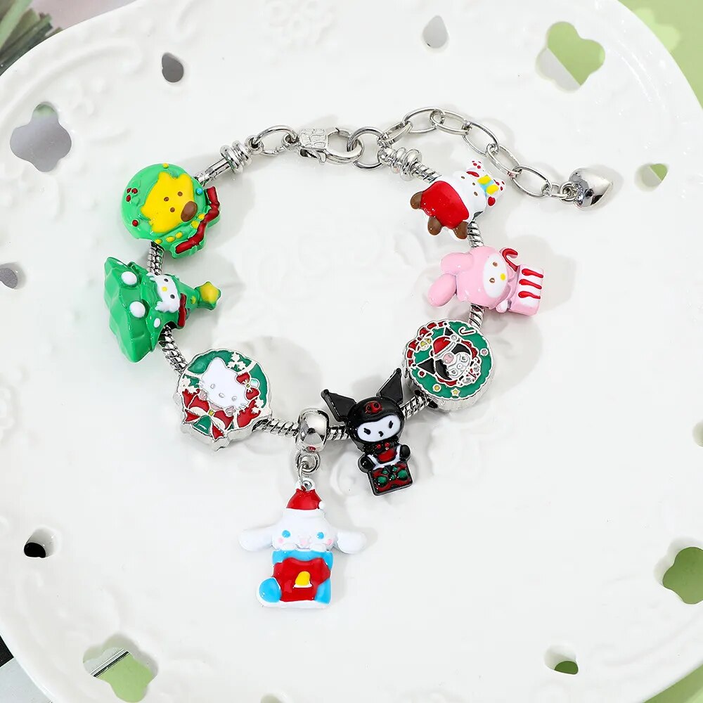 Sanrios Christmas Charm Beads Bracelet