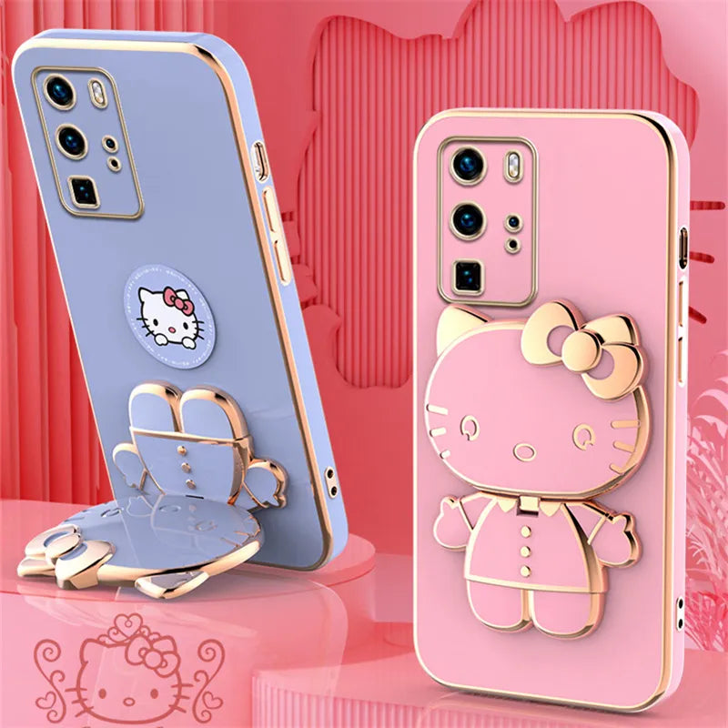 Hello Kitty Samsung A Case | Stylish Mirror Cover | Cute Accessories