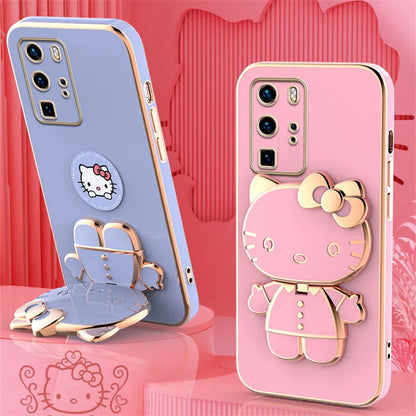 Hello Kitty Samsung A Case | Stylish Mirror Cover | Cute Accessories