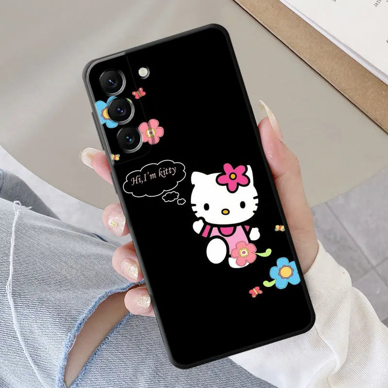 Hello Kitty Galaxy Phone Case | Black | Sleek & Anti-Scratch