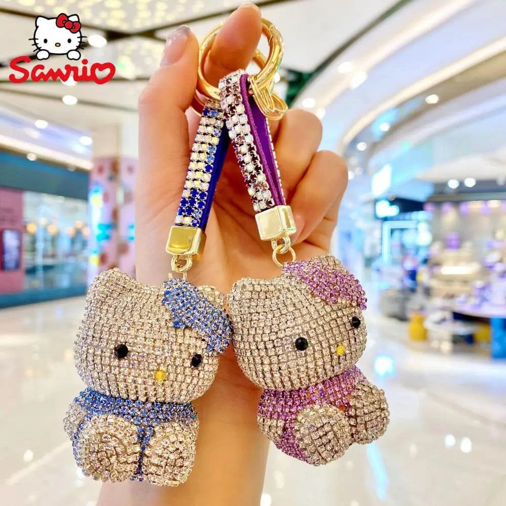 Hello Kitty Bling Rhinestones Keychain