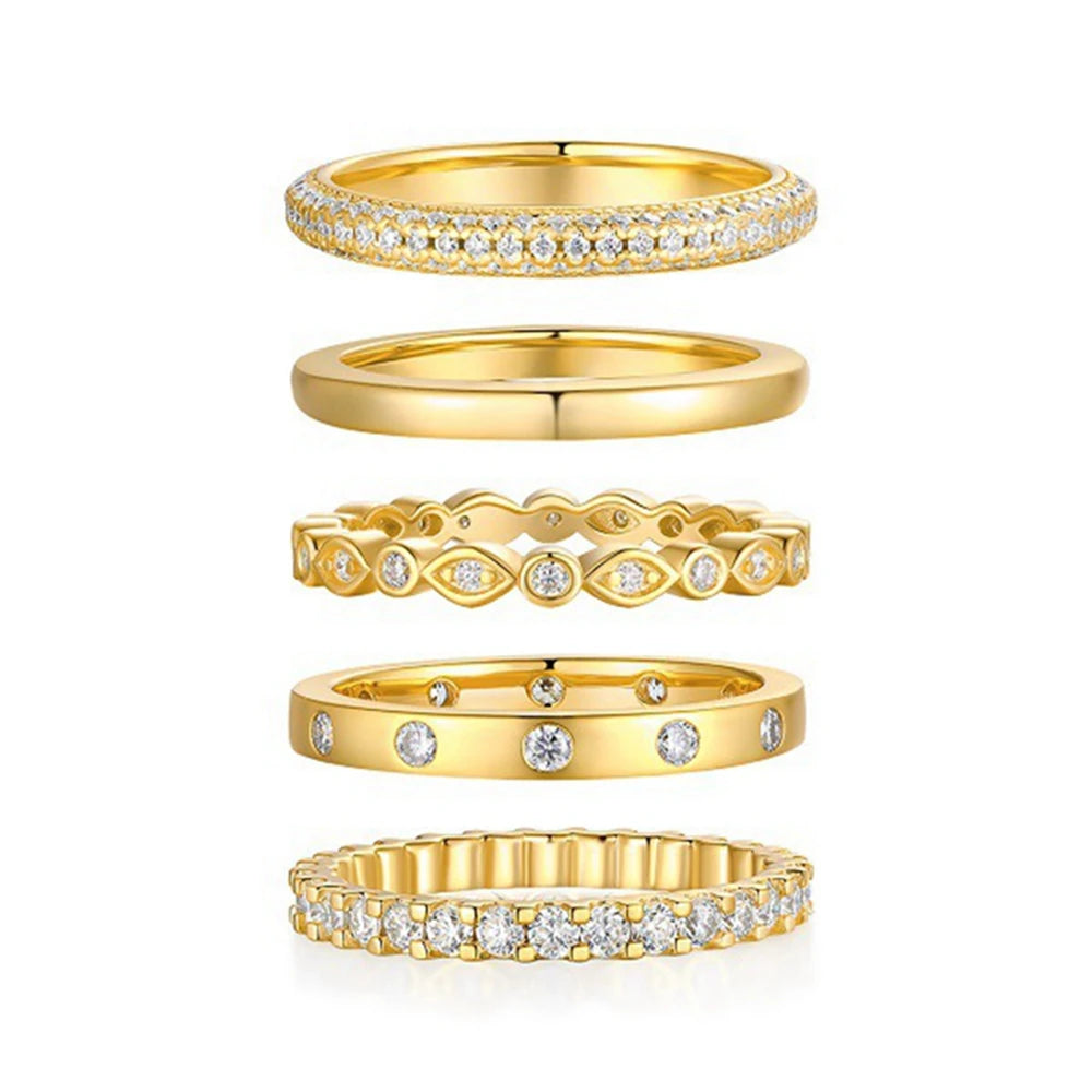 Moissanite Vintage Stackable Wedding Rings