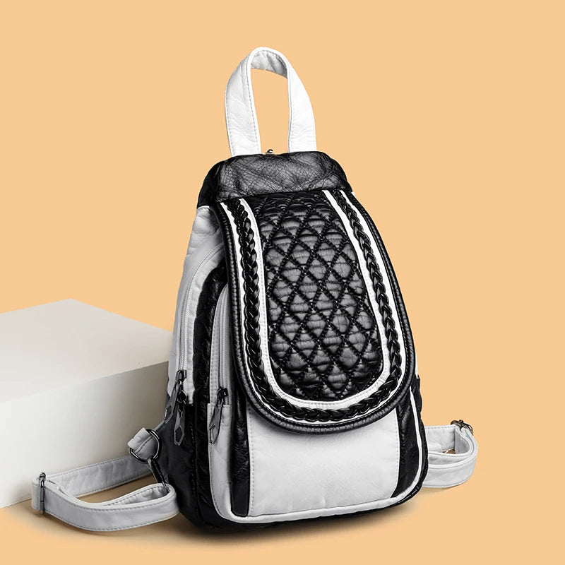 White and black Backpack