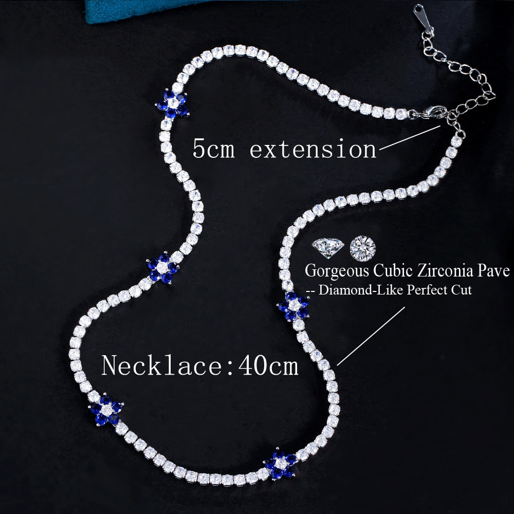 Cubic Zirconia Tennis Necklace