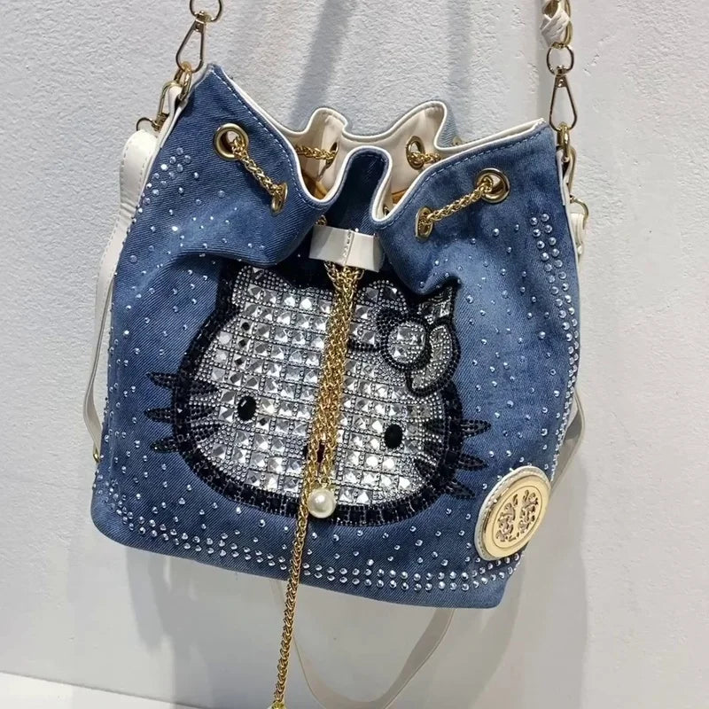 Hello Kitty Denim Diamond Bag