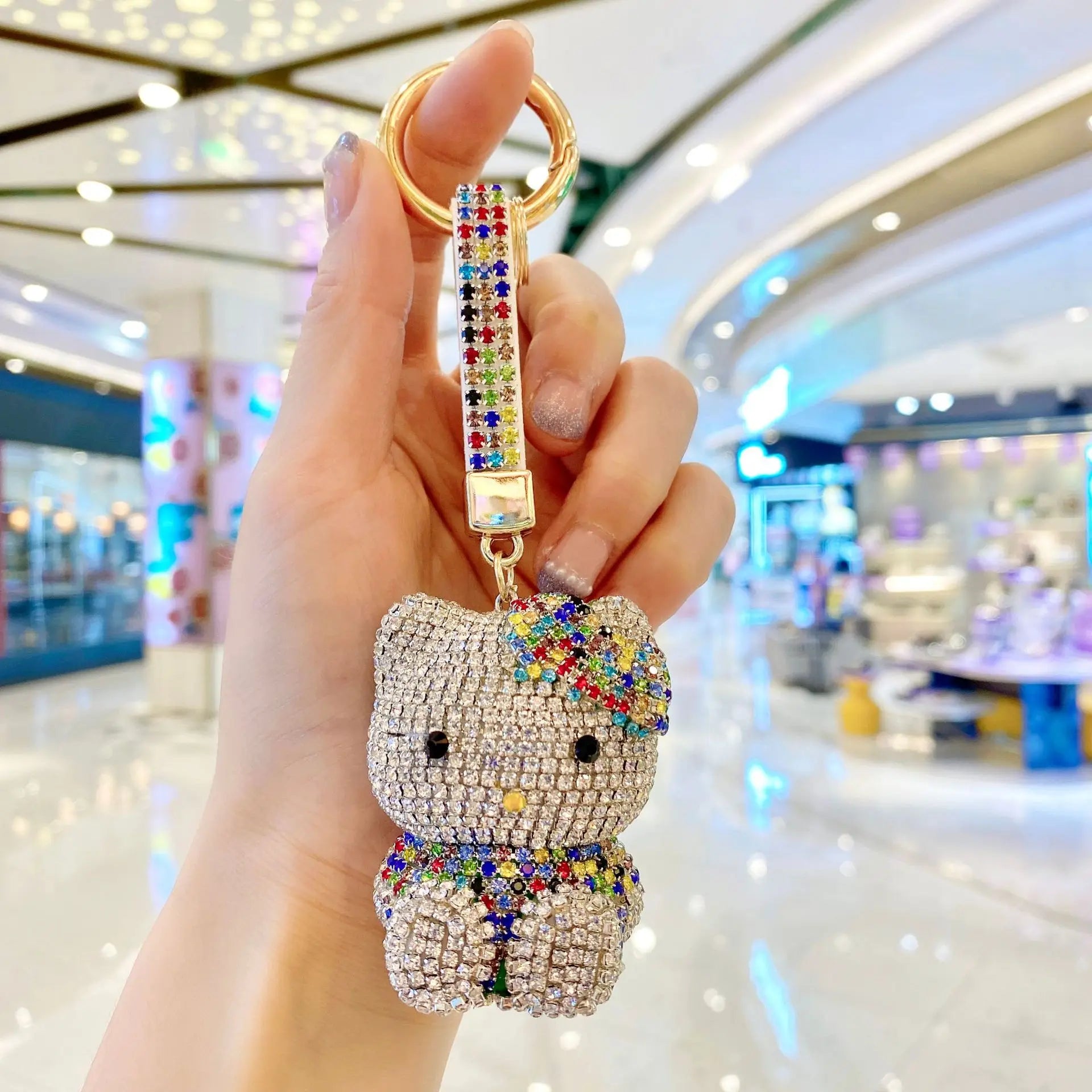 Hello Kitty Bling Rhinestones Keychain