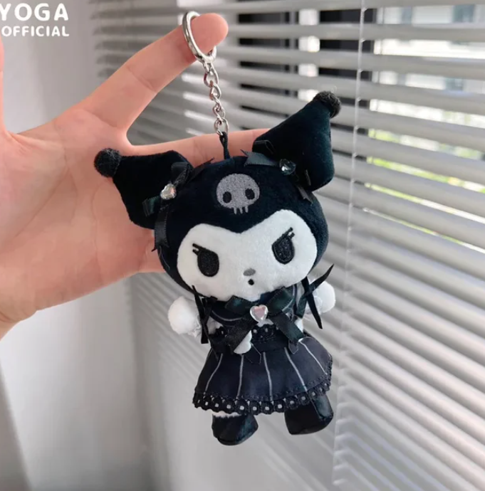 Japanese kuromi my melody stuffed plush keychain