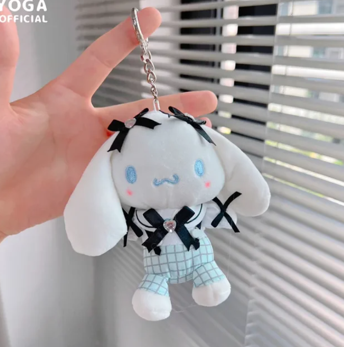 Japanese kuromi my melody stuffed plush keychain