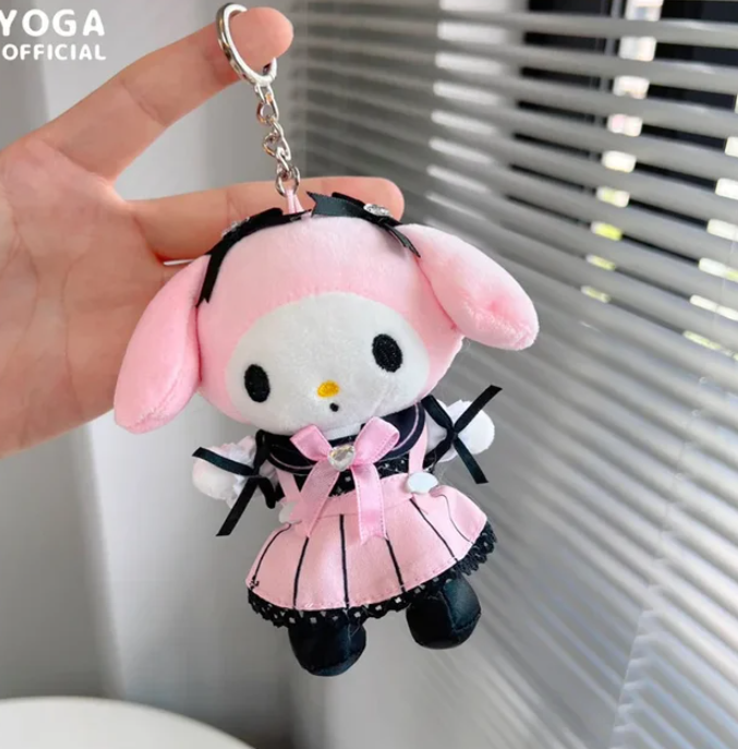 Japanese kuromi my melody stuffed plush keychain