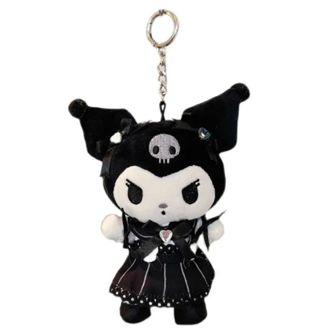 Japanese kuromi my melody stuffed plush keychain