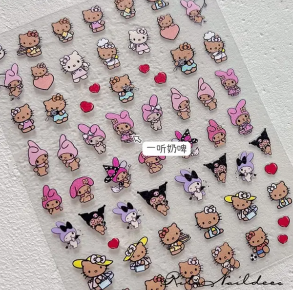 Hello Kitty Hawaii Style Stickers