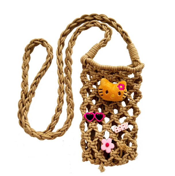 Hawaiian Hello Kitty Straw Woven Bag | Cute Tote | Summer Style