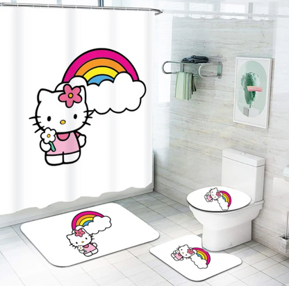 Hello Kitty Shower Curtain Set & Bathroom Accessories