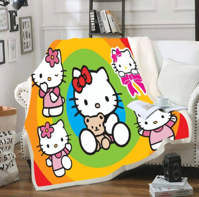 Hello Kitty Blanket Various Colors & Sizes