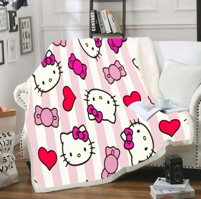 Hello Kitty Blanket Various Colors & Sizes