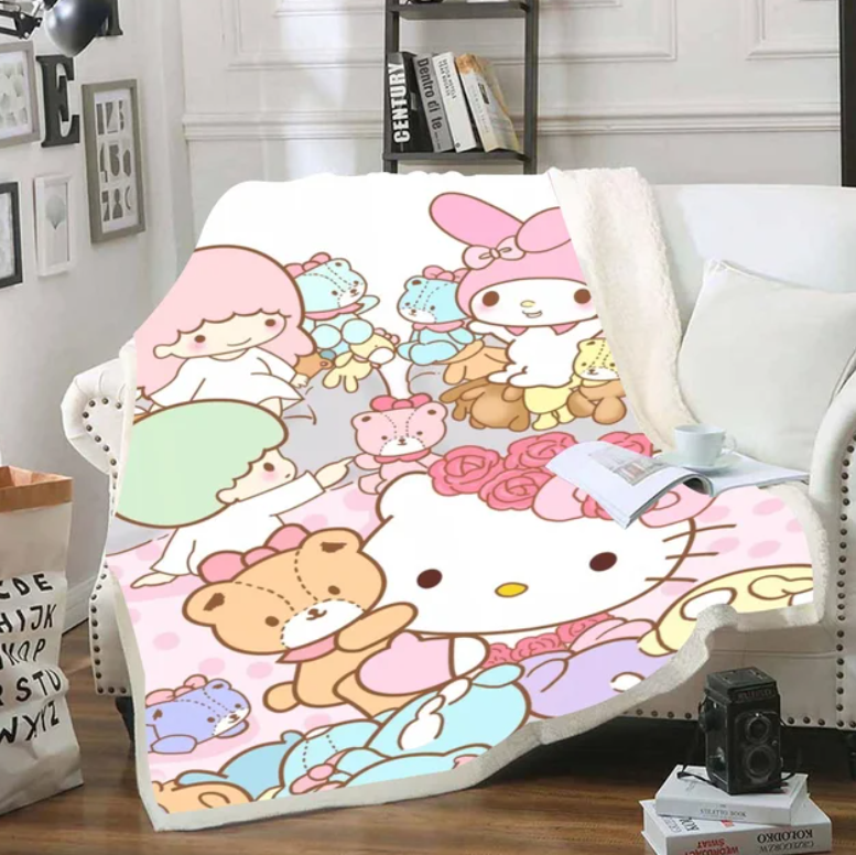 Hello Kitty Blanket Various Colors & Sizes