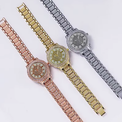 Rose Gold Bracelet Watch Set