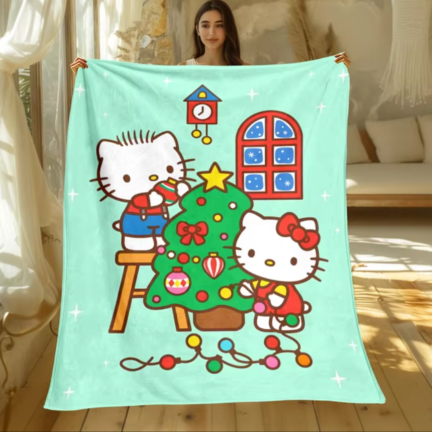 Christmas Hello Kitty Blanket