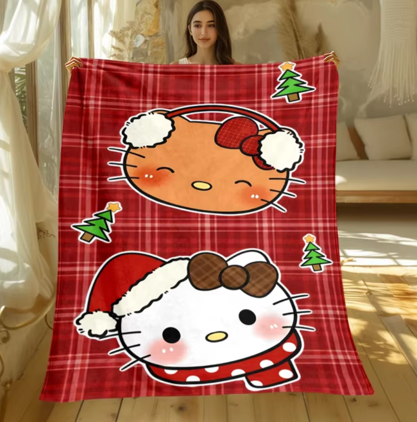 Christmas Hello Kitty Blanket