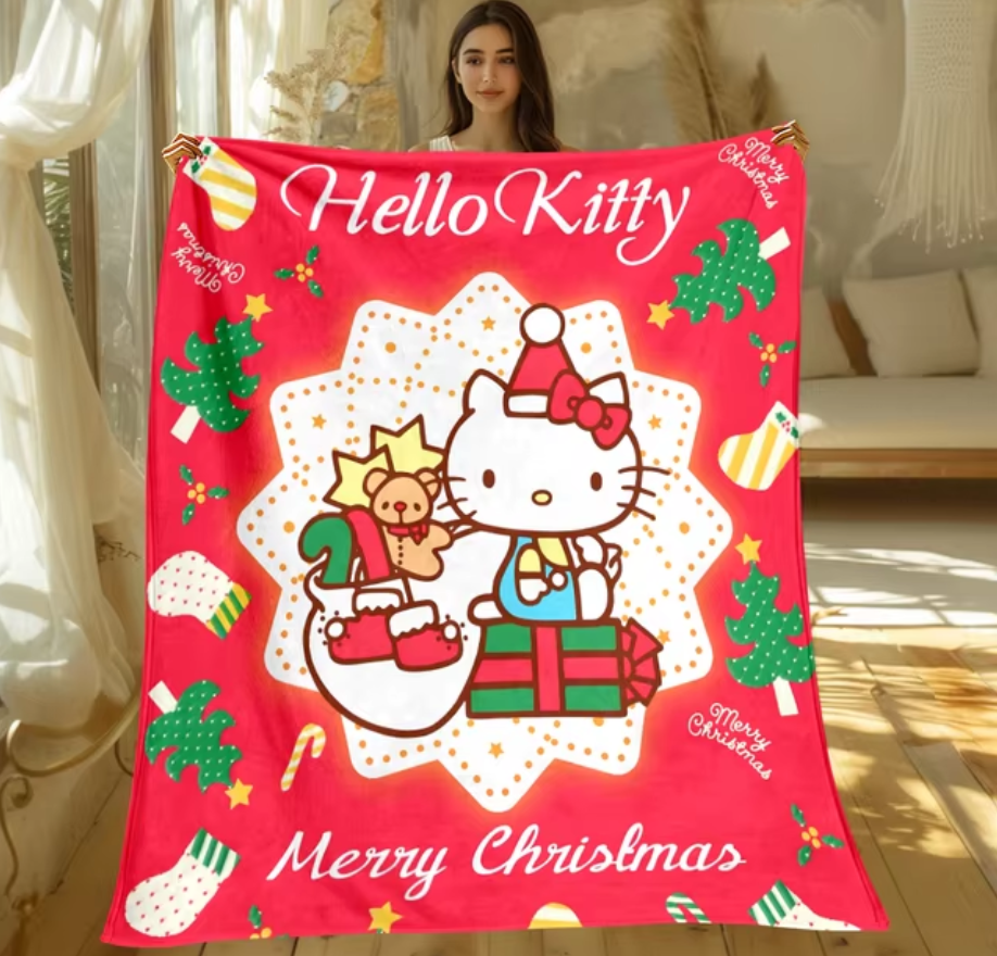 Christmas Hello Kitty Blanket