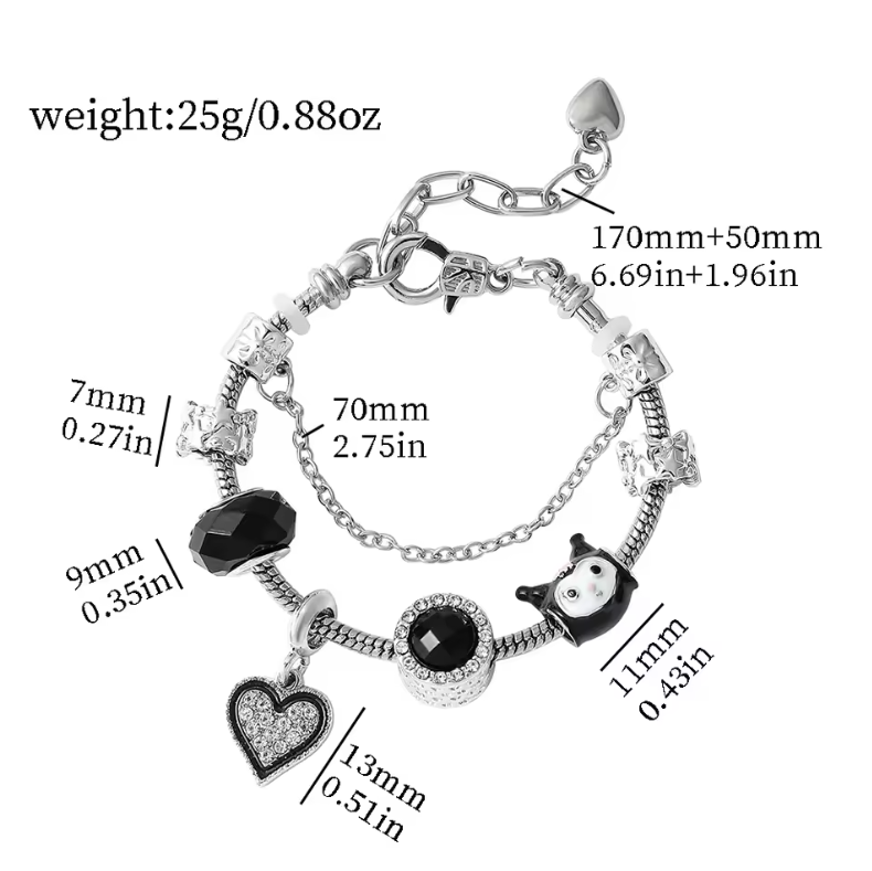 Kuromi Charm Bracelet